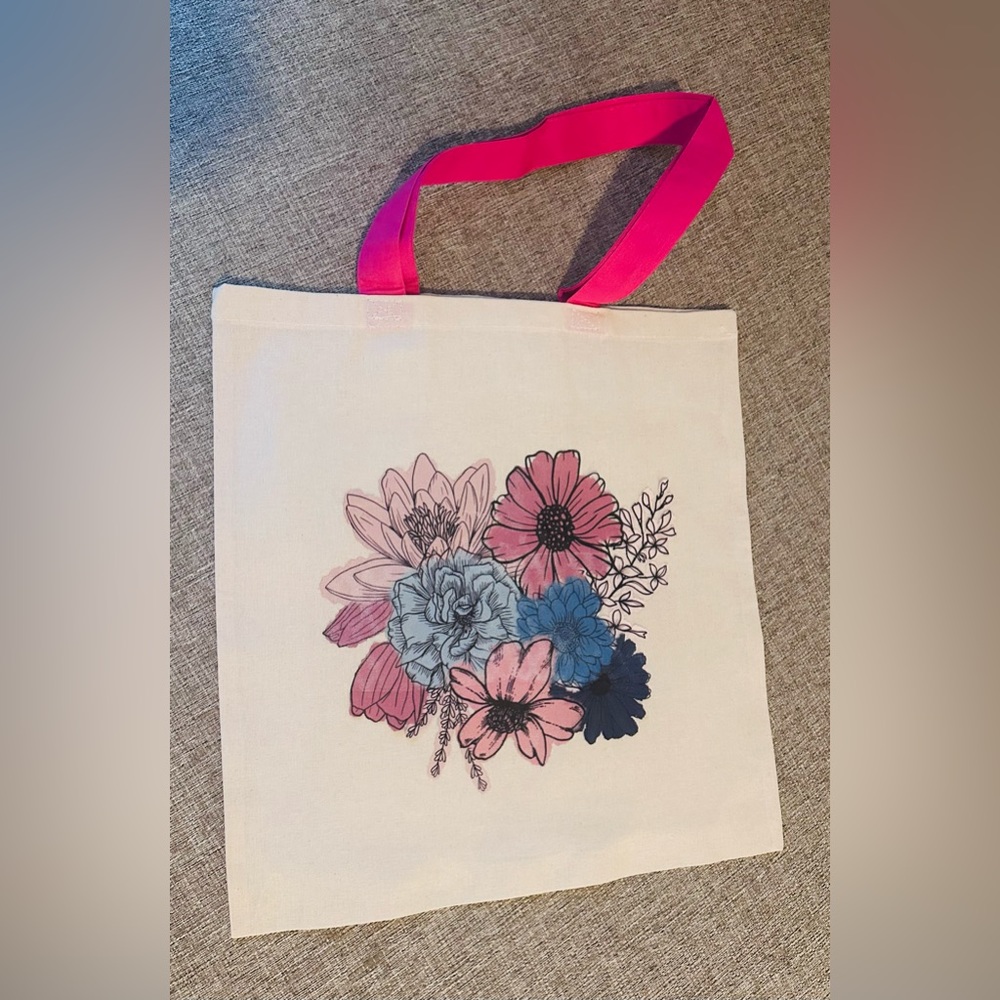 Flower tote bag